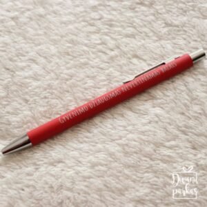 plonas graviruotas tušinukas ilgam teksto graviravimui